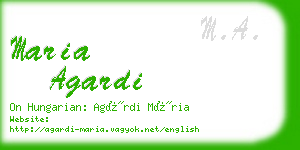 maria agardi business card